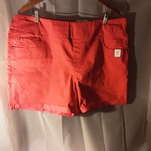 Womens Denim Jean Red XXL 20 Stretch Pull On Short